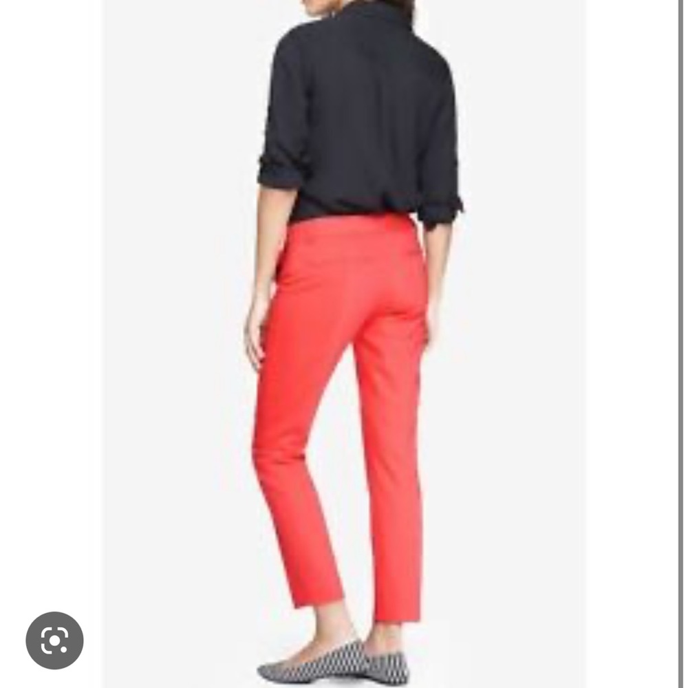 Express Columist Red Crop Pants